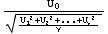 U_0/(U_1^2 + U_2^2 +... + U_ν^2)/ν^(1/2)