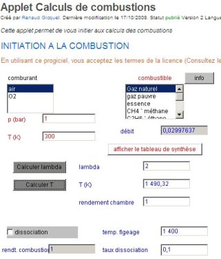 Calculateur de combustions