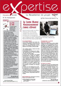 Première page de la lettre Expert N°15 de BuildingSmart France - Medi@construct. La lettre Expert N°15 est une lettre spéciale enseignement.
