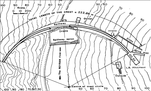 Figure 1 : Vue générale du barrage (CIGB, 74)