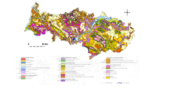 Figure E3 : Carte numérique harmonisée du département Val-d'Oise (BRGM)