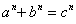 a^n+b^n=c^n