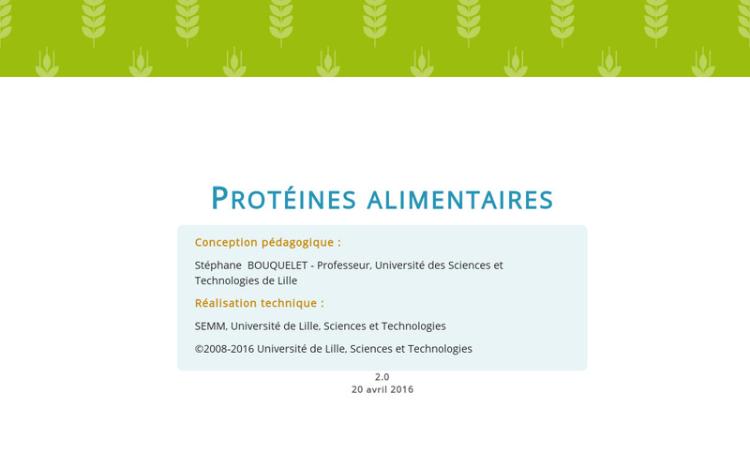 Accédez à la ressource pédagogique Protéines alimentaires (Biochimie Agroalimentaire)