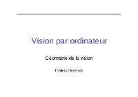 Accédez à la ressource pédagogique Géométrie de la vision (série : Vision par ordinateur)