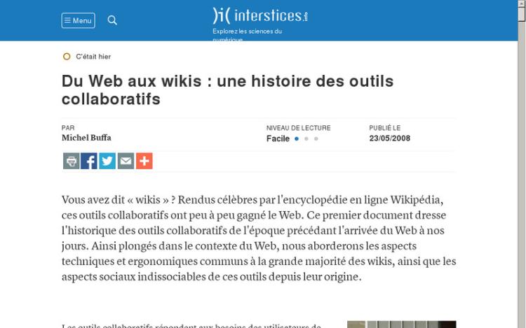 Accédez à la ressource pédagogique Du Web aux wikis : une histoire des outils collaboratifs