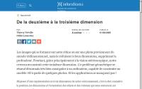 Accédez à la ressource pédagogique De la deuxième à la troisième dimension