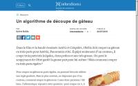 Accédez à la ressource pédagogique Un algorithme de découpe de gâteau