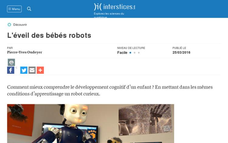 Accédez à la ressource pédagogique L'éveil des bébés robots