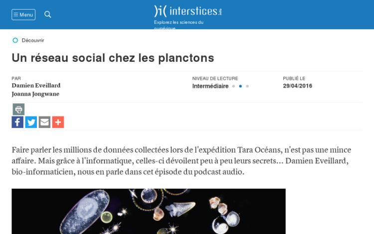 Accédez à la ressource pédagogique Un réseau social chez les planctons