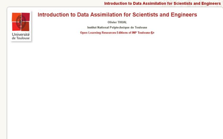 Accédez à la ressource pédagogique Introduction to Data Assimilation for Scientists and Engineers