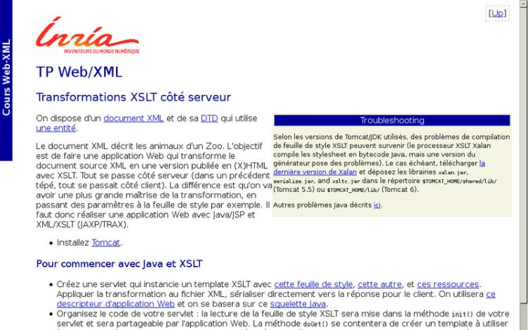Accédez à la ressource pédagogique TP Web/XML 4 : Transformations XSLT côté serveur (série : Technologies XML)