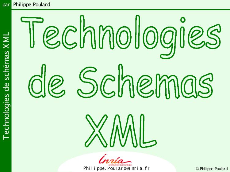 Accédez à la ressource pédagogique Technologies de schémas XML (série : Technologies XML)