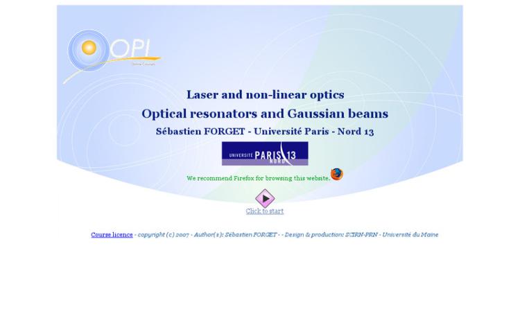 Accédez à la ressource pédagogique Optical resonators and Gaussian beams. (Optique Pour l'Ingénieur : Lasers et optique non linéaire)