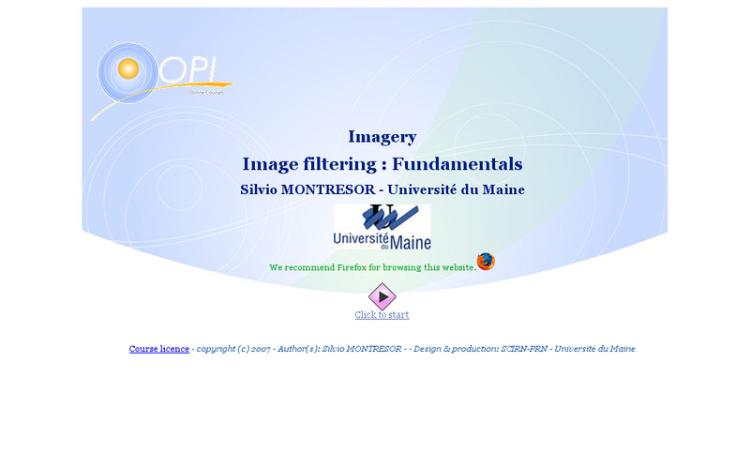 Accédez à la ressource pédagogique Image filtering : Fundamentals. (Optique Pour l'Ingénieur : Imagerie)