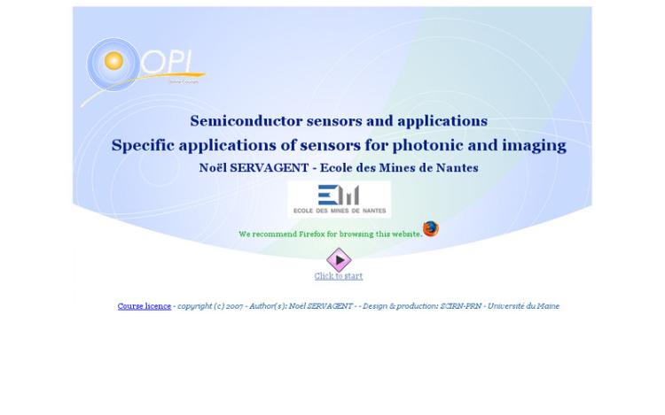 Accédez à la ressource pédagogique Specific applications of sensors for photonic and imaging. (Optique Pour l'Ingénieur : Capteurs à semi-conducteurs et applications)