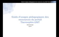Accédez à la ressource pédagogique Guide d'usages pédagogiques des ressources du portail Thermoptim-UNIT