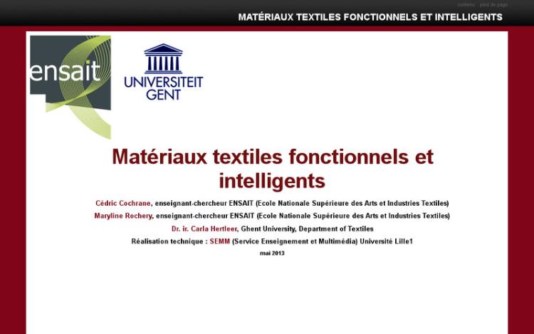 Accédez à la ressource pédagogique Matériaux textiles fonctionnels (INNOV’TEX)